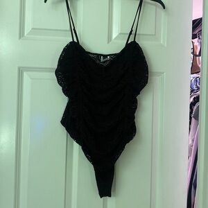 Black lace Windsor bodysuit size medium